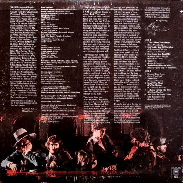 Southside Johnny And The Asbury Jukes* : I Don't Want To Go Home (LP, Album, Pit)
