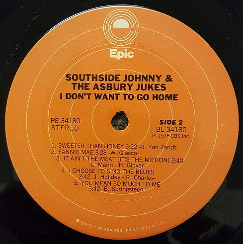 Southside Johnny And The Asbury Jukes* : I Don't Want To Go Home (LP, Album, Ter)