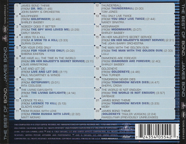 Various : The Best Of Bond ...James Bond (CD, Comp, RM)