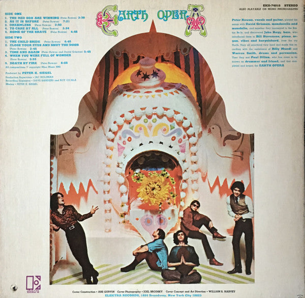 Earth Opera : Earth Opera (LP, Album, Mon)