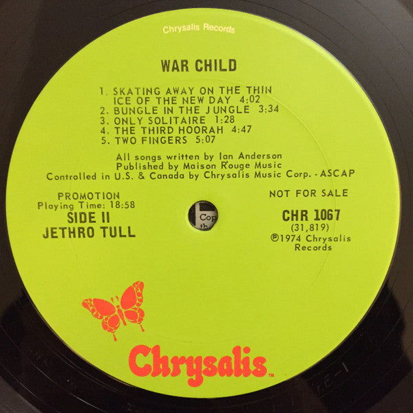 Jethro Tull : War Child (LP, Album, Promo)