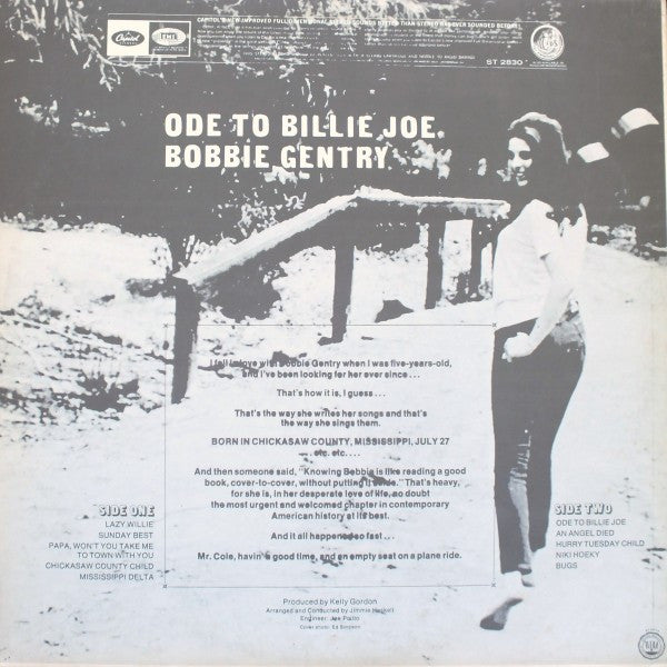 Bobbie Gentry : Ode To Billie Joe (LP, Album, M/Print, Jac)