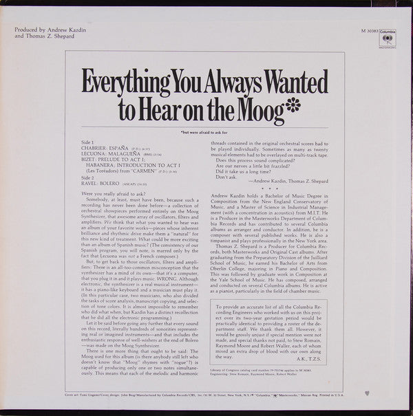 The Mighty Moog : Everything You Always Wanted To Hear On The Moog (But Were Afraid To Ask For) (LP, Album)