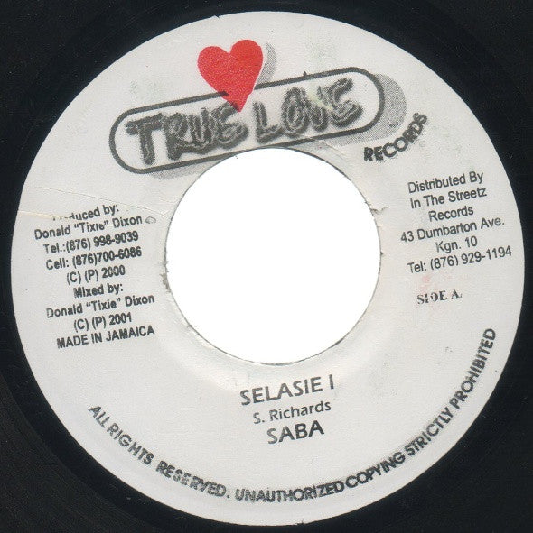 Half Pint (3) / Saba* : Like The Rising Sun / Selasie I (7")