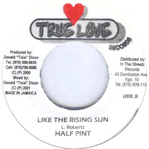Half Pint (3) / Saba* : Like The Rising Sun / Selasie I (7")