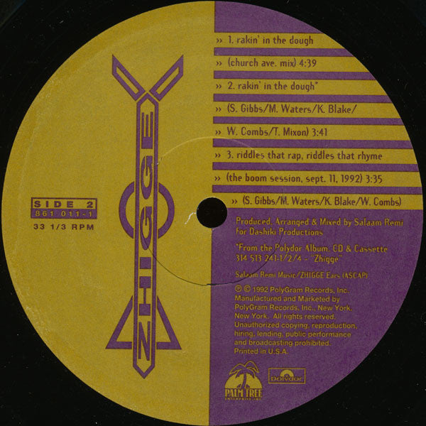 Zhigge : Rakin' In The Dough (12", Single)