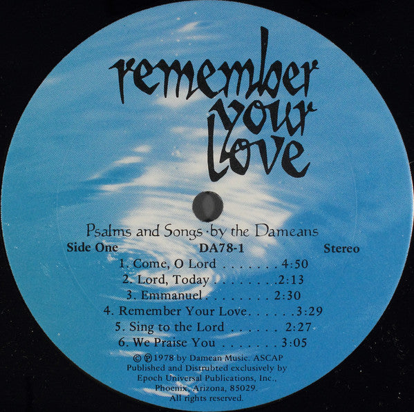 The Dameans : Remember Your Love (LP)