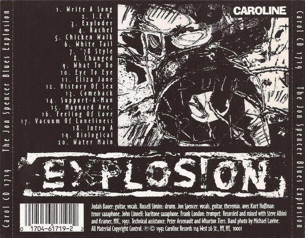 The Jon Spencer Blues Explosion : The Jon Spencer Blues Explosion (CD, Album)