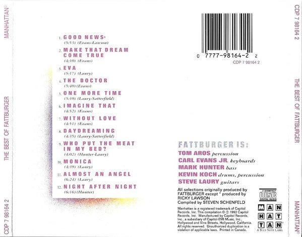 Fattburger : The Best Of Fattburger (CD, Comp)
