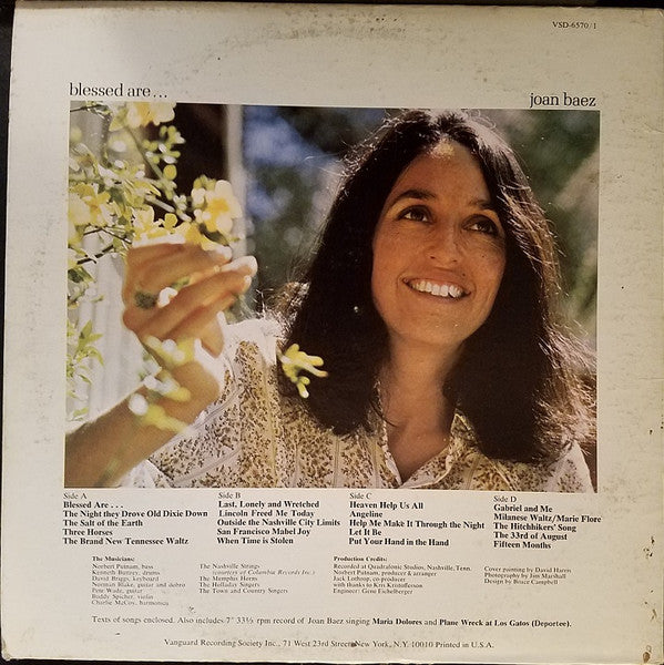 Joan Baez : Blessed Are... (2xLP, Album, Ter + 7")