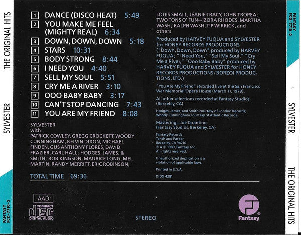 Sylvester : The Original Hits (CD, Comp)