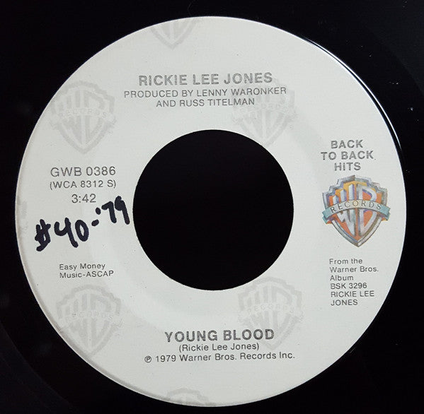 Rickie Lee Jones : Chuck E.'s In Love / Young Blood (7", Single)