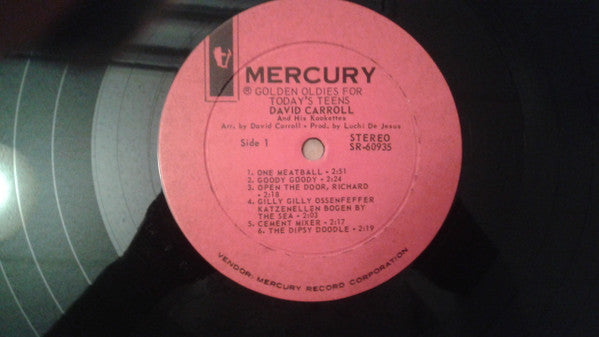 David Carroll And His Kookettes : Golden Oldies For Today's Teens (LP, Mono)