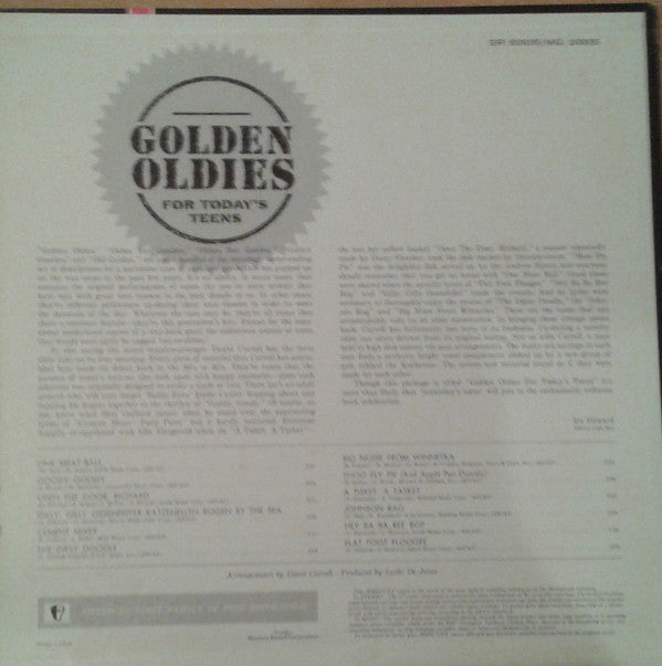 David Carroll And His Kookettes : Golden Oldies For Today's Teens (LP, Mono)