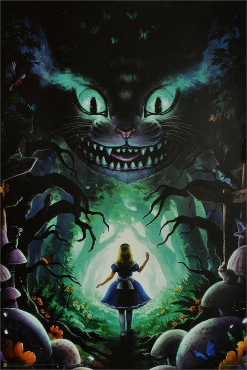 Alice in Wonderland Blacklight Poster - 24" x 36"