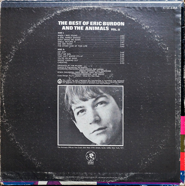 Eric Burdon And The Animals* : The Best Of Eric Burdon And The Animals Vol. II (LP, Comp)