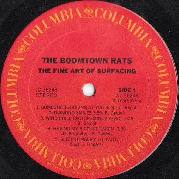The Boomtown Rats : The Fine Art Of Surfacing (LP, Album, San)