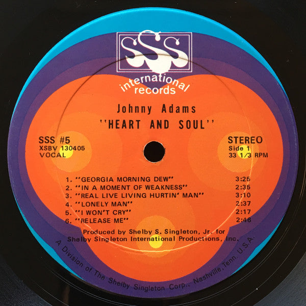 Johnny Adams : Heart & Soul (LP, Album, Ter)