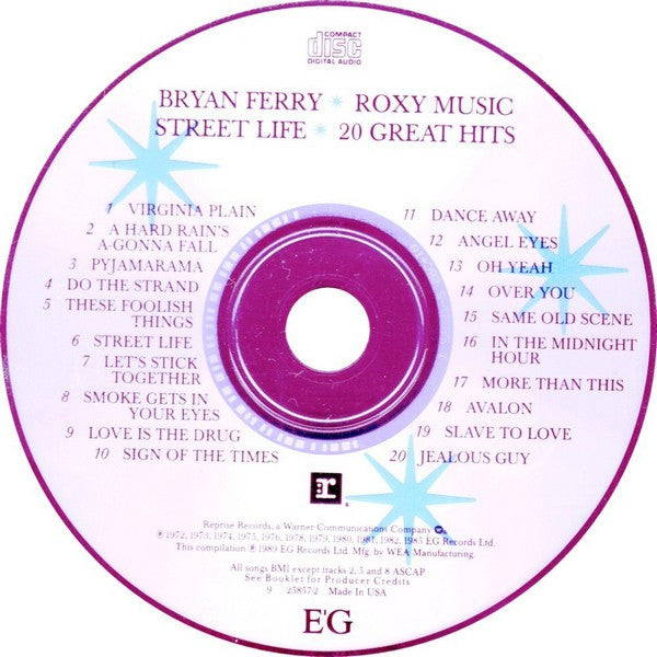 Bryan Ferry / Roxy Music : Street Life - 20 Great Hits  (CD, Comp, RE, RM)
