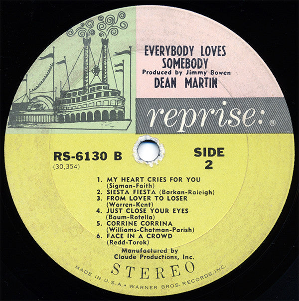 Dean Martin : Everybody Loves Somebody (LP, Album, Comp, Pit)