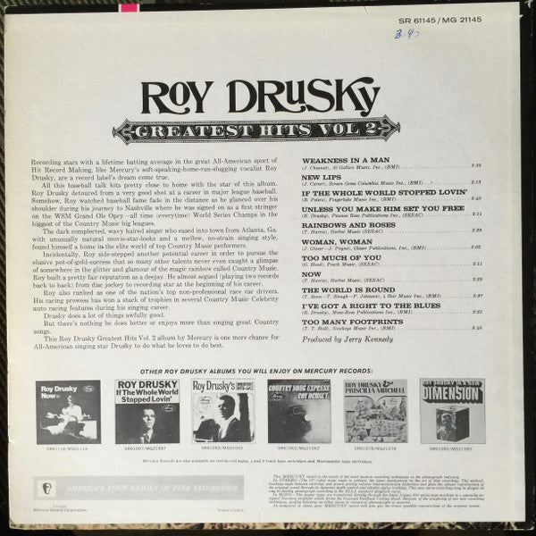 Roy Drusky : Greatest Hits Vol 2 (LP, Comp)