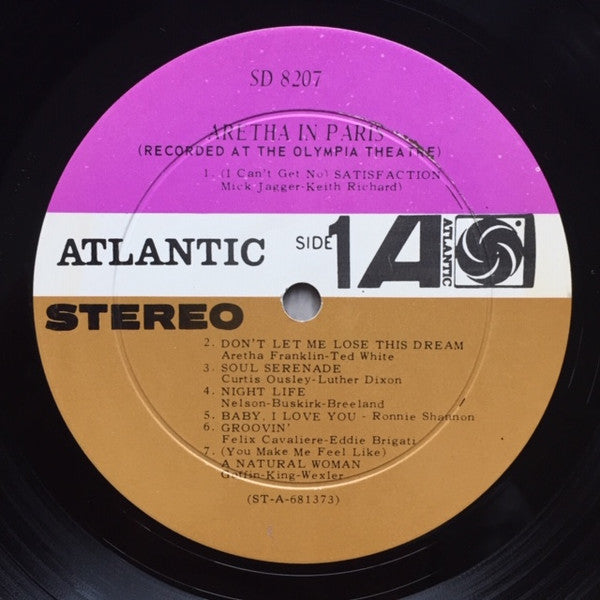 Aretha Franklin : Aretha In Paris (LP, Album, RCA)