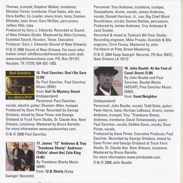 Various : My Louisiana Music (CD, Comp, Promo)