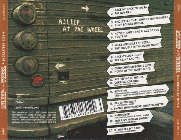 Asleep At The Wheel : 20 Greatest Hits (CD, Comp)