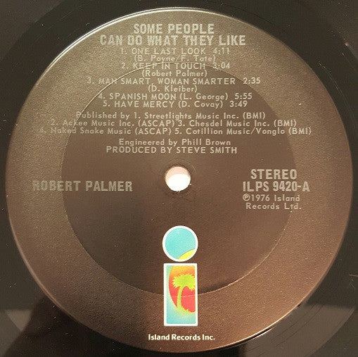 Robert Palmer : Some People Can Do What They Like (LP, Album, Ter)
