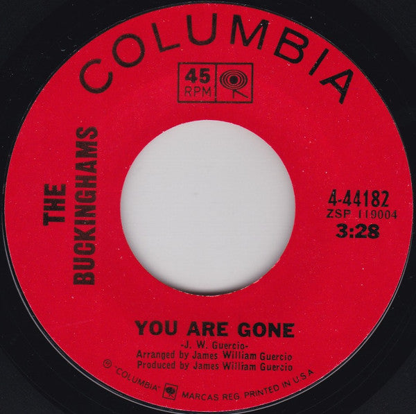 The Buckinghams : Mercy, Mercy, Mercy / You Are Gone (7", Single, Styrene, Pit)