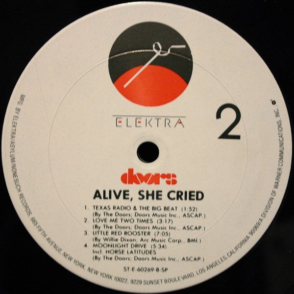 The Doors : Alive, She Cried (LP, Album, Club, Col)