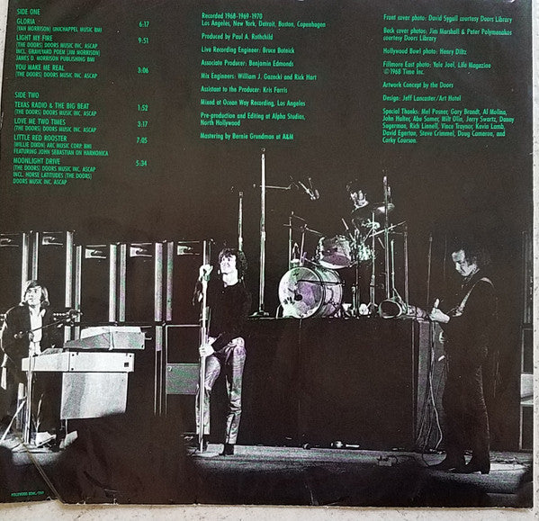 The Doors : Alive, She Cried (LP, Album, Club, Col)
