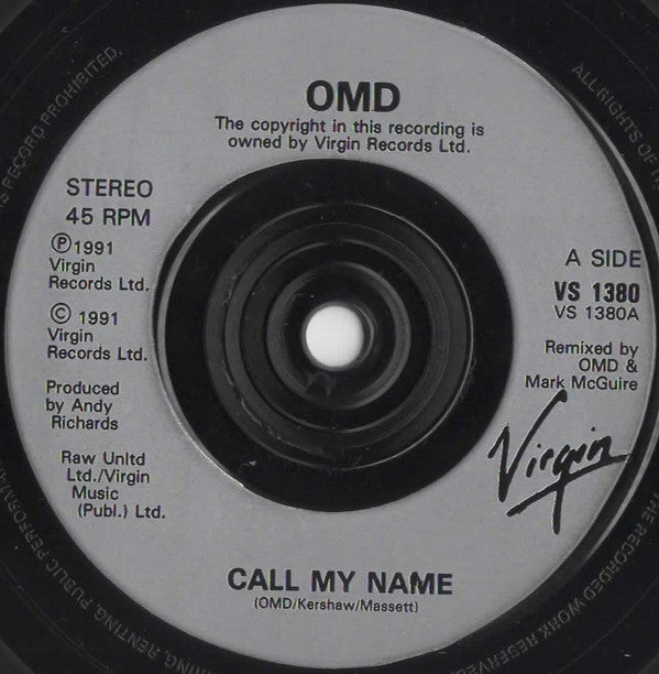OMD* : Call My Name (7", Single)