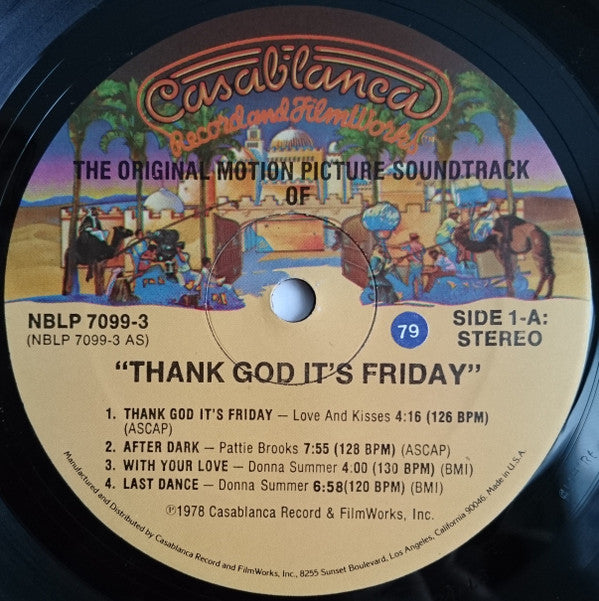 Various : Thank God It's Friday (The Original Motion Picture Soundtrack) (2xLP, Album + 12", S/Sided, Single)