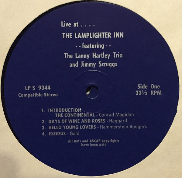 The Lanny Hartley Trio And Jimmy Scruggs : Live At….The Lamplighter Inn (2xLP)