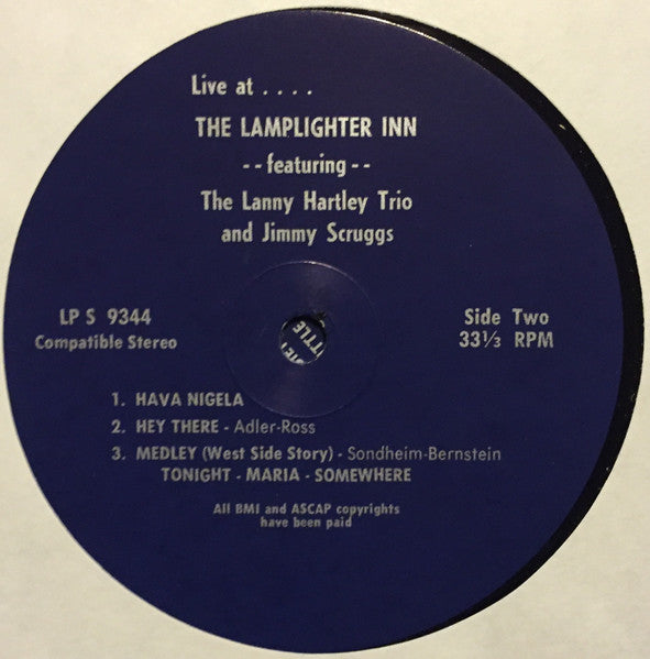 The Lanny Hartley Trio And Jimmy Scruggs : Live At….The Lamplighter Inn (2xLP)