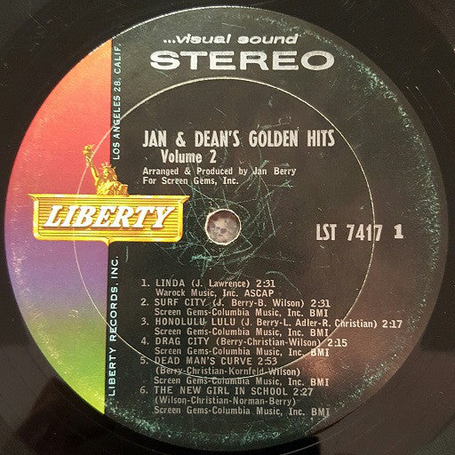 Jan & Dean : Jan & Dean Golden Hits Volume 2 (LP, Comp)
