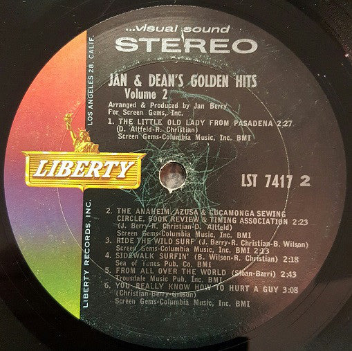 Jan & Dean : Jan & Dean Golden Hits Volume 2 (LP, Comp)