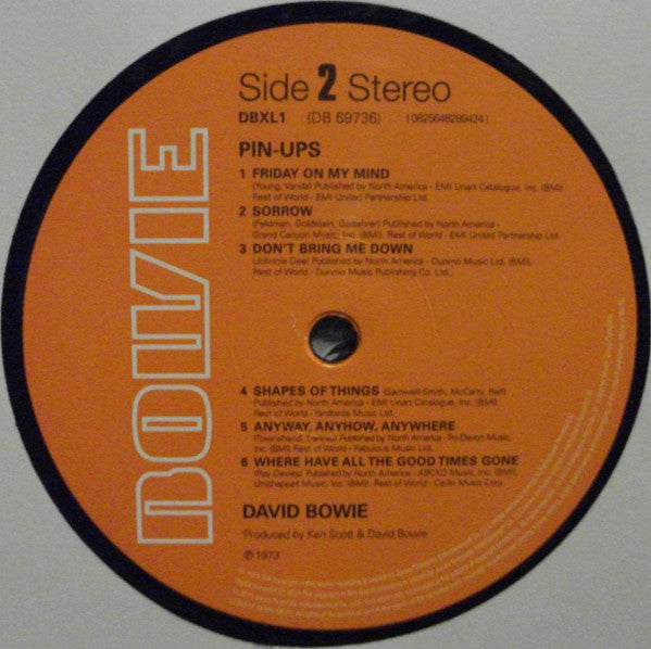 Bowie* : Pinups (LP, Album, RE, RM, 180)