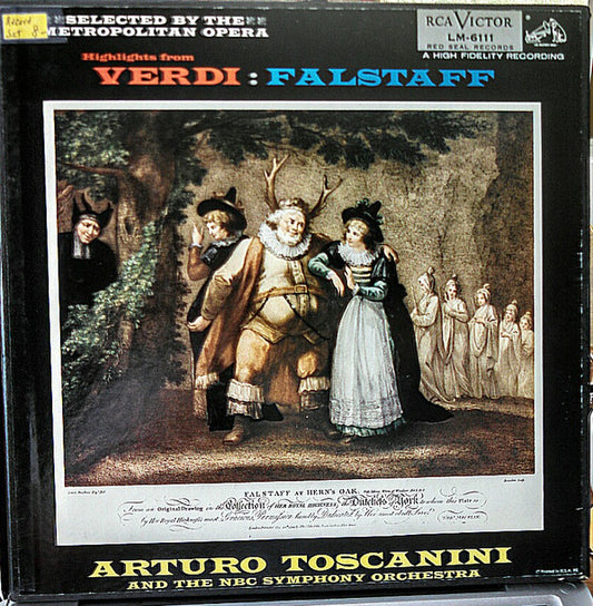 Verdi* : Arturo Toscanini And The NBC Symphony Orchestra* : Highlights From Falstaff (3xLP, Album, Mono, Hig + Box)
