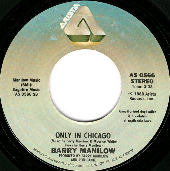 Barry Manilow : I Made It Through The Rain (7", Styrene, Ter)