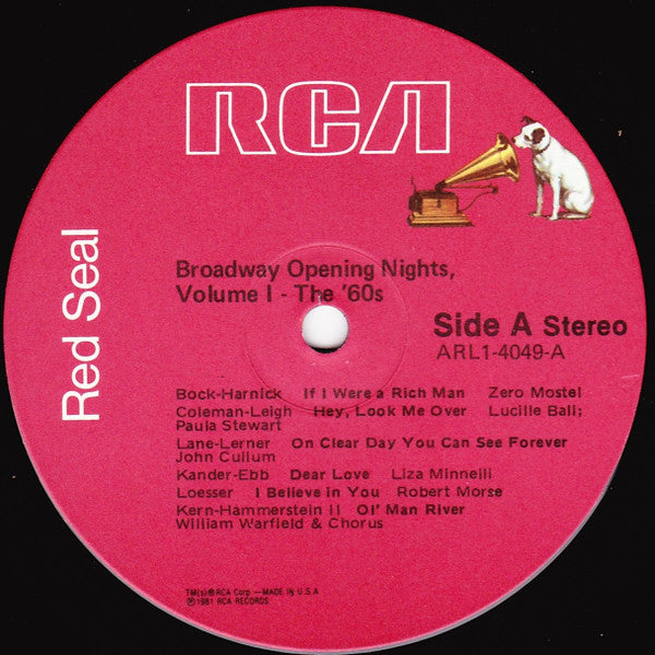 Various : Broadway Opening Nights - Vol. 1 (LP, Comp)