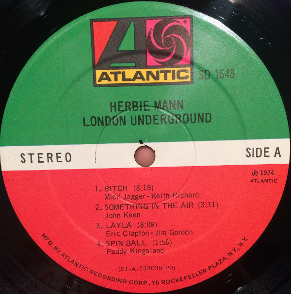 Herbie Mann : London Underground (LP, Album, PR )