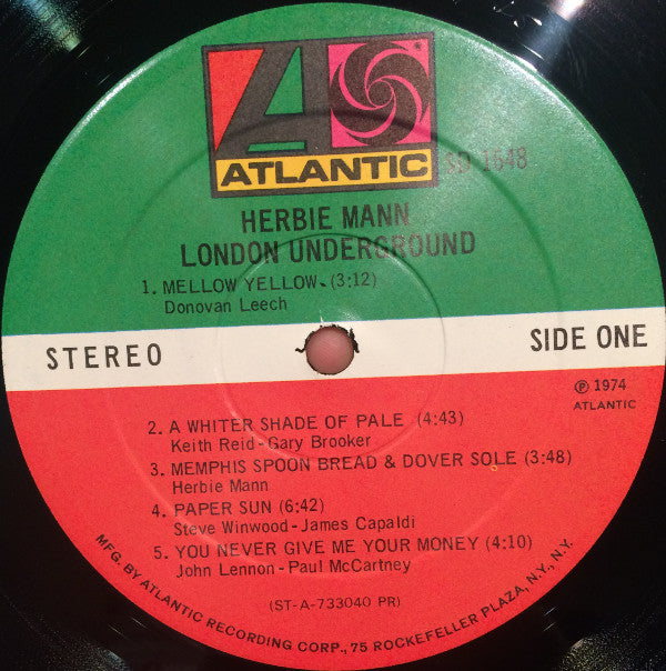 Herbie Mann : London Underground (LP, Album, PR )