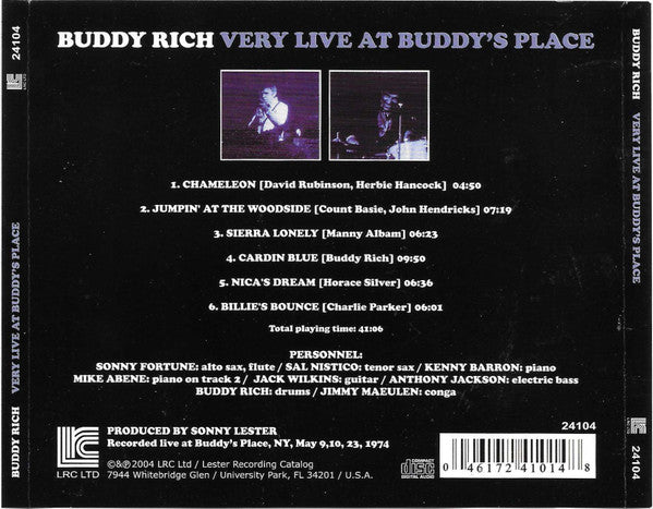 Buddy Rich : Very Live At Buddy's Place (CD, Album)