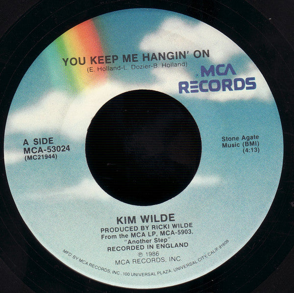 Kim Wilde : You Keep Me Hangin' On (7", Single, Pin)