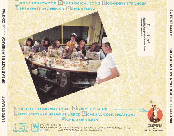 Supertramp : Breakfast In America (CD, Album, Club, RE, DDI)