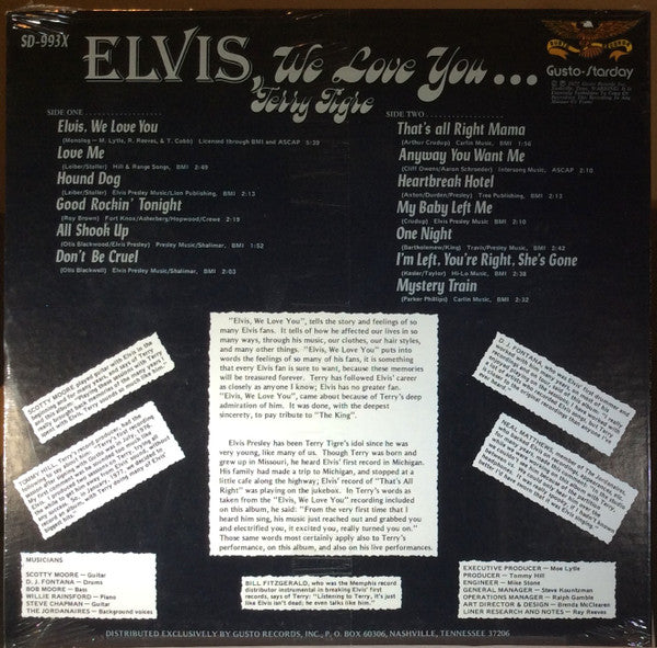 Terry Tigre* : Elvis, We Love You (LP, Album)