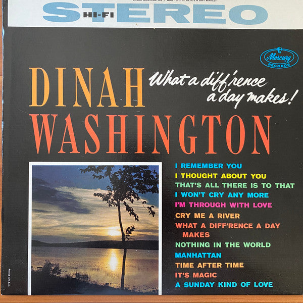 Dinah Washington : What A Diff'rence A Day Makes! (LP, Album, RE)