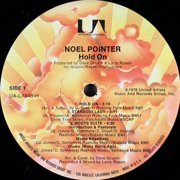 Noel Pointer : Hold On (LP, Album, GRT)